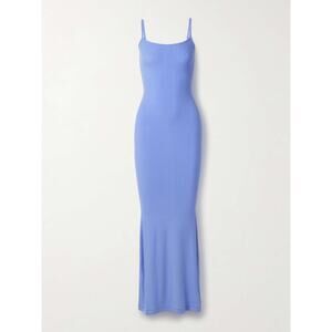 XL SKIMS Soft Lounge Long Slip Dress Cielo